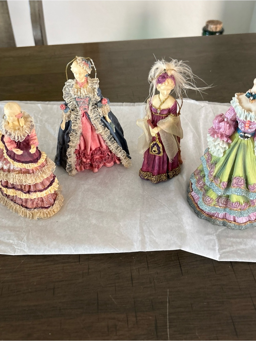 Kurt Adler She’s Got Style Victorian Collectible Ornament lot of 4